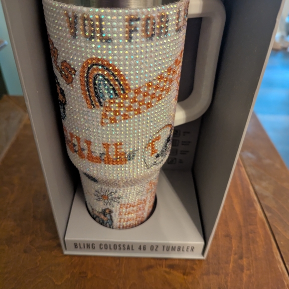 Bling Colossal White Tumbler with Handle - Picture 1 of 5